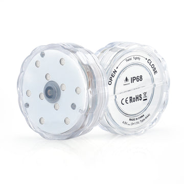 Button Control LED Submersible Lights(2 Pack)